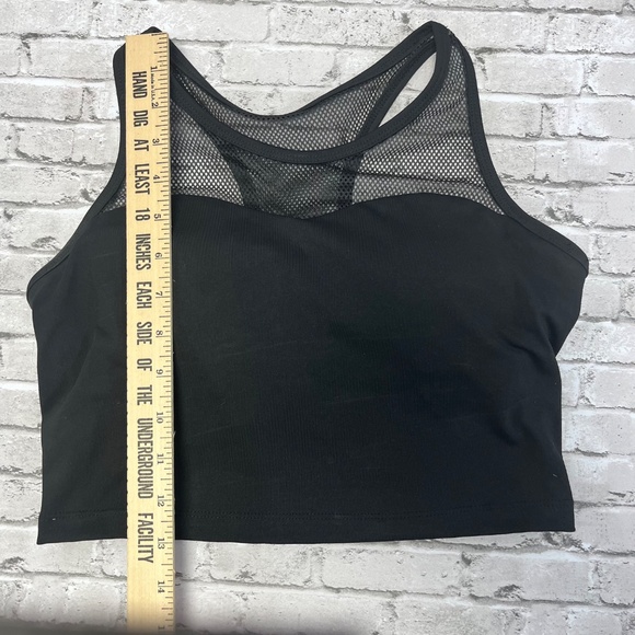 KIAVA Black Sweetheart Swim Tank Top w/Built In Bra Mesh Racerback Women’s Small - Picture 3 of 9